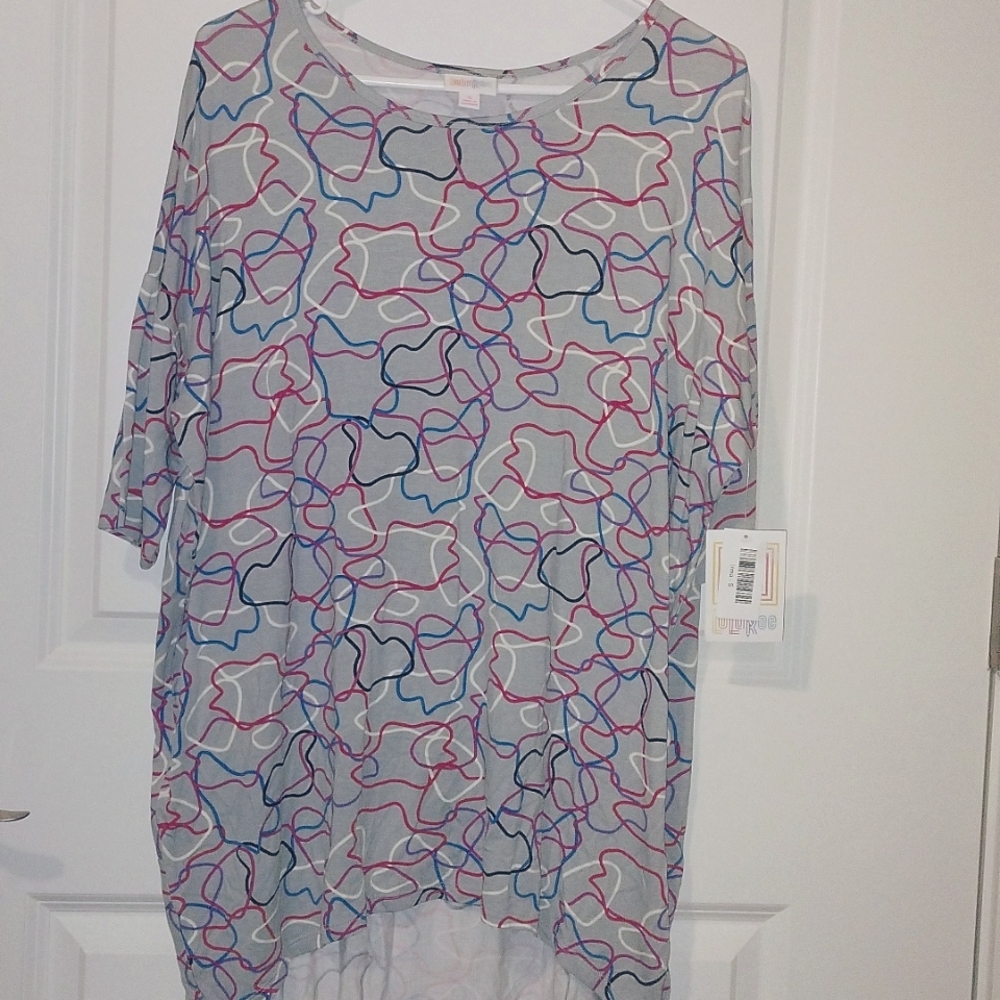 LulaRoe Women's Irma Spandex Short Sleeve Top Sz S